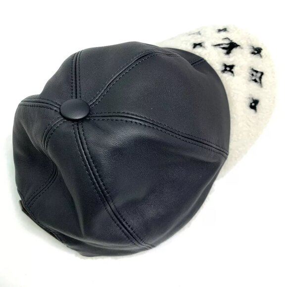 LOUIS VUITTON M00493 Cap-Sharing Hat cap Leather Black/White - Picture 6 of 12